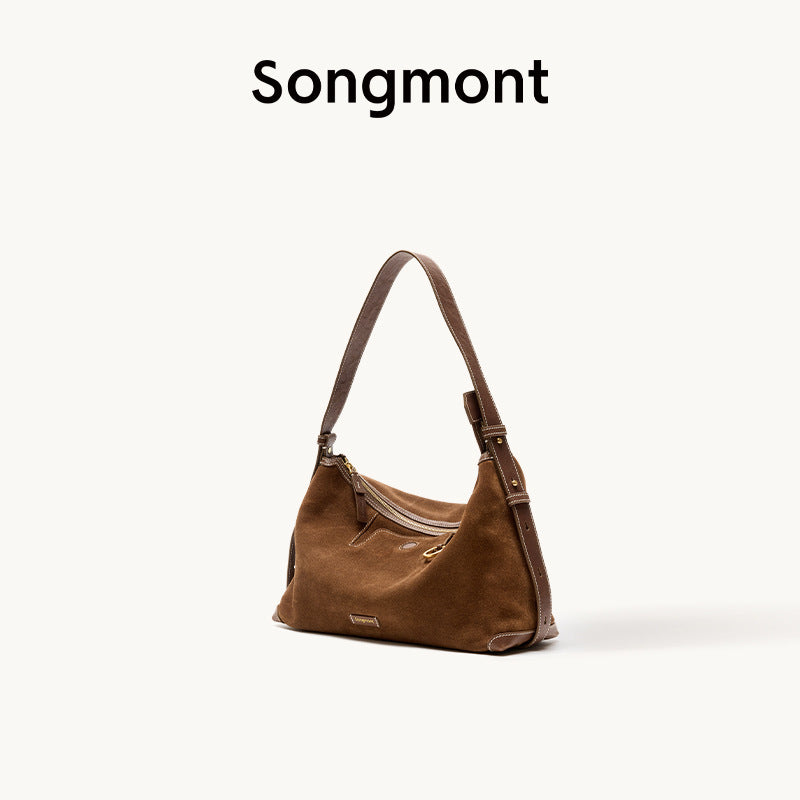 Vegetable-Tanned Leather Hobo Bag