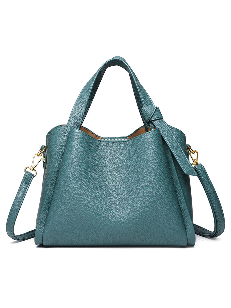 Soft Leather Bucket Shoulder Bag