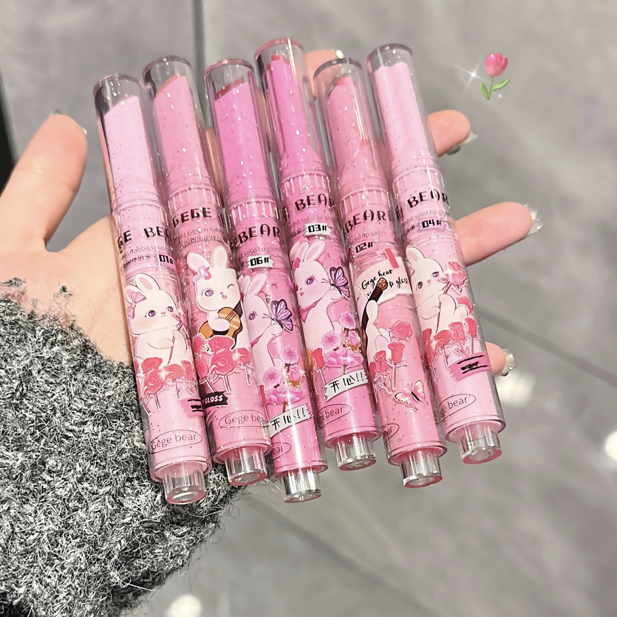 Garden Pink Rabbit Solid Lip Gloss
