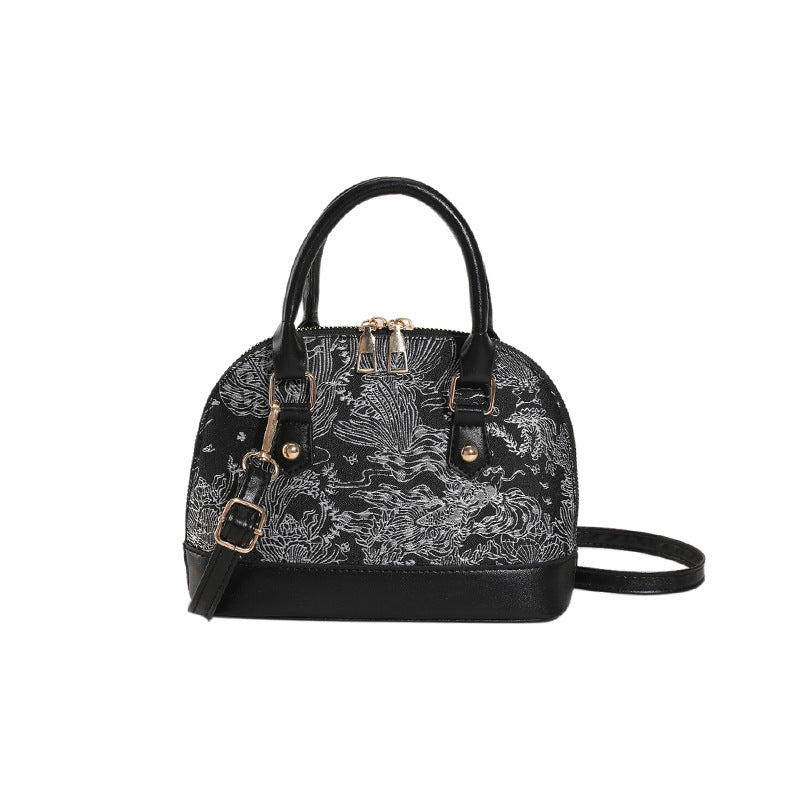 Women's Embroidered Shell Crossbody Bag