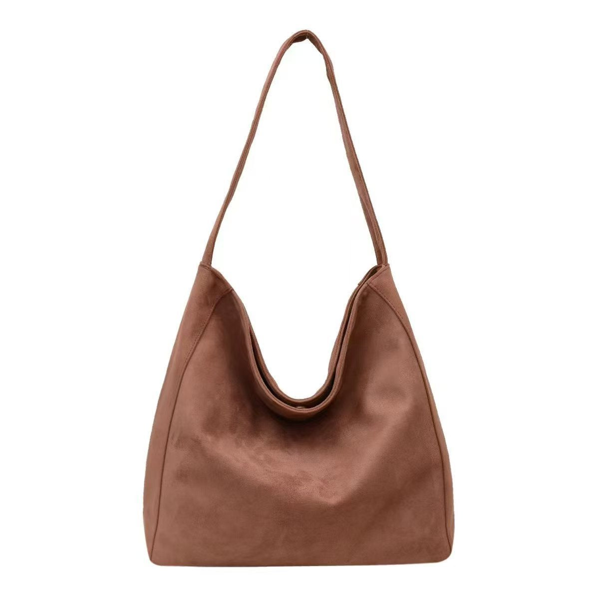 Versatile Retro Suede Commuter Tote Bag