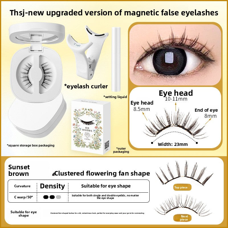 Magnetic False Eyelashes with Spring Clip