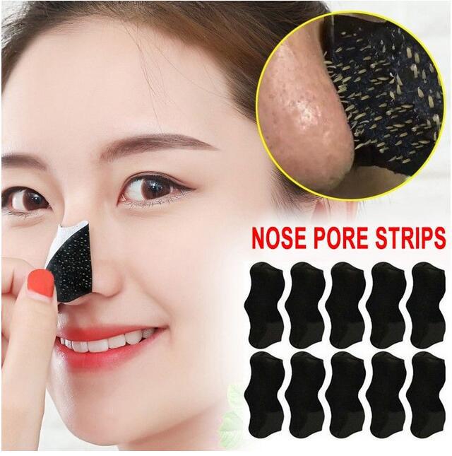 10pcs Bamboo Charcoal Nose Strip Blackhead Remover