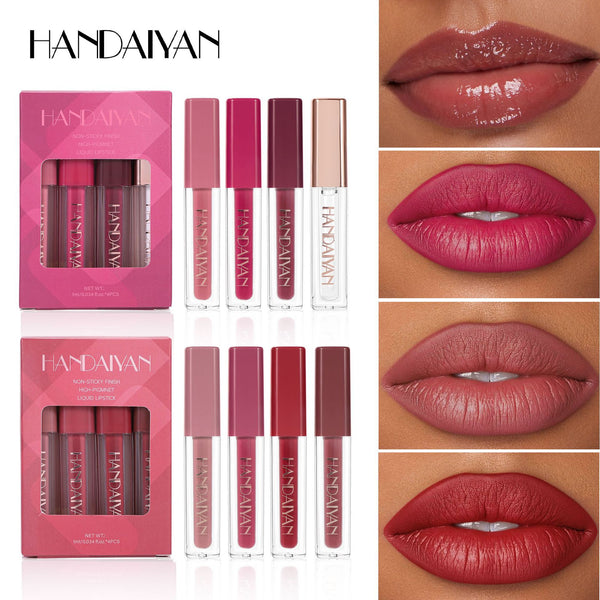 4pcs HANDAIYAN Pearl Lip Gloss