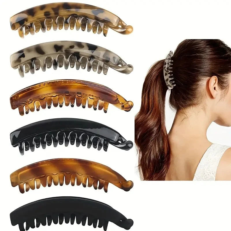 3pcs Elegant Vertical Banana Hair Clip