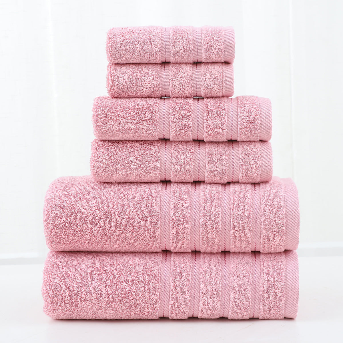 6pcs Set Cotton Towel Bath Towel