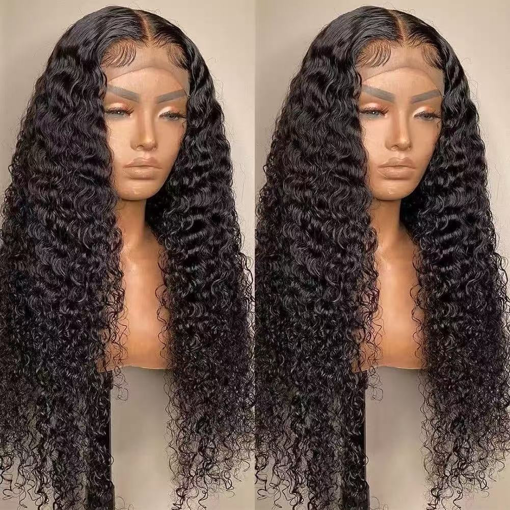 Synthetic Fiber Curly Wig with Rose Net