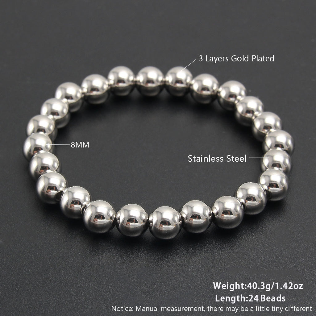 Two-color Beaded Bracelet