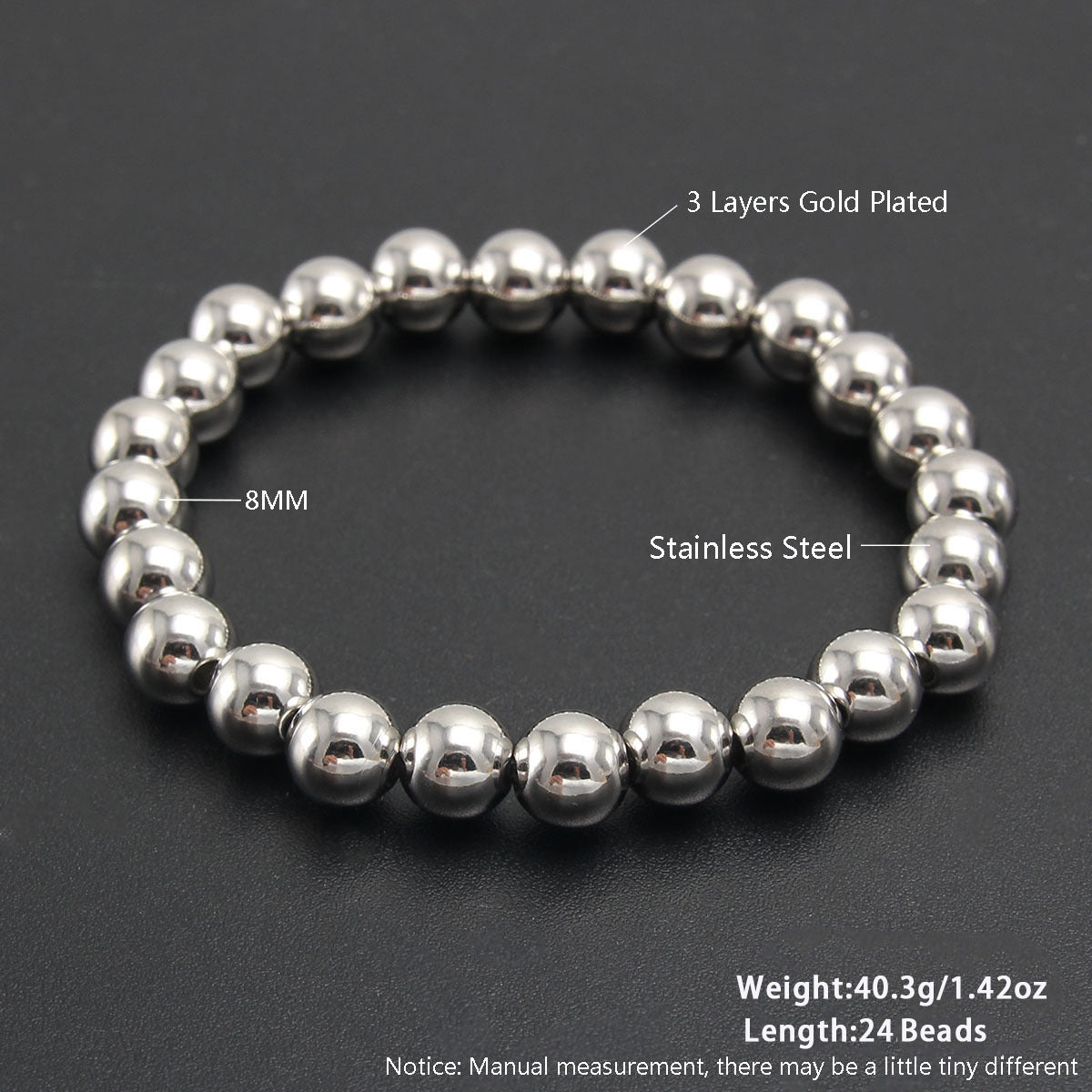 Two-color Beaded Bracelet
