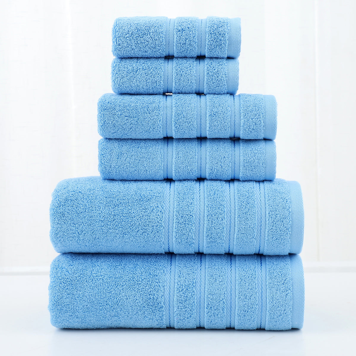 6pcs Set Cotton Towel Bath Towel