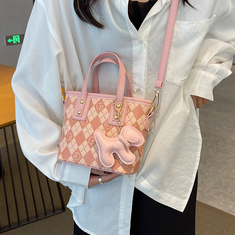 Korean Quilted Crossbody Bucket Bag