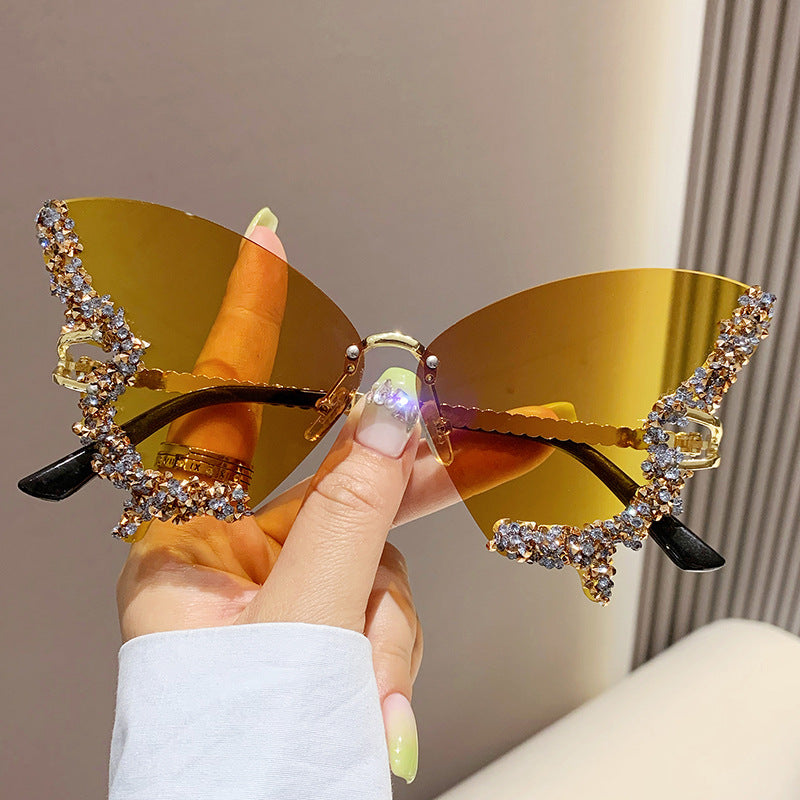 Butterfly Diamond Sunglasses UV400 Protection