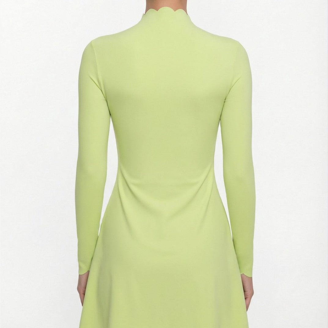 Womens Long Sleeve Athletic Dress with Lace Detail