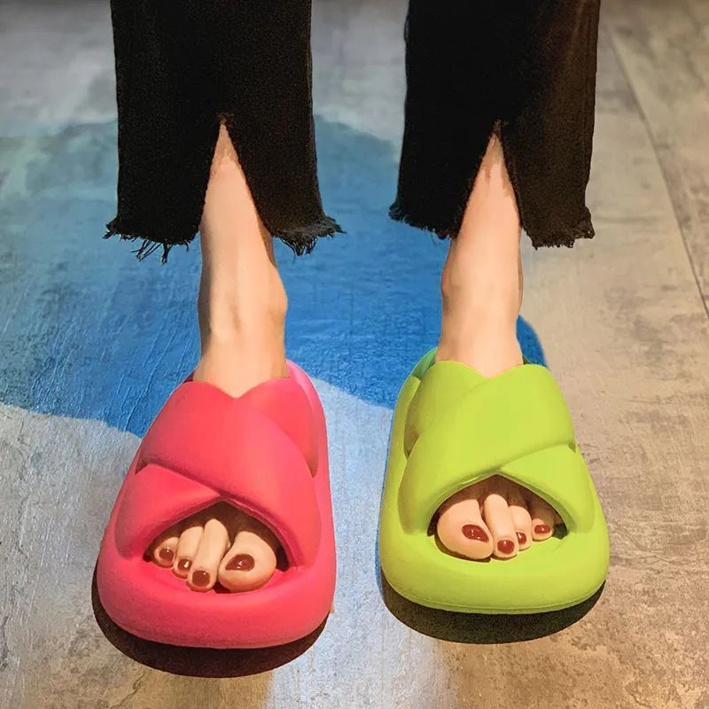 EVA Cross Strap Home Slippers