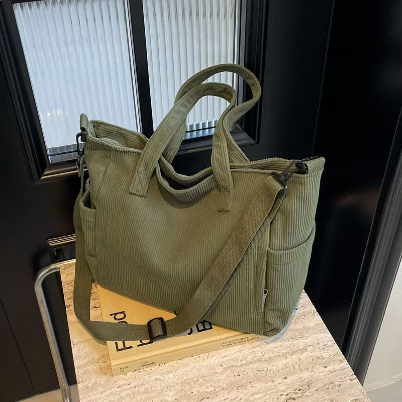 Corduroy Tote Bag for Women