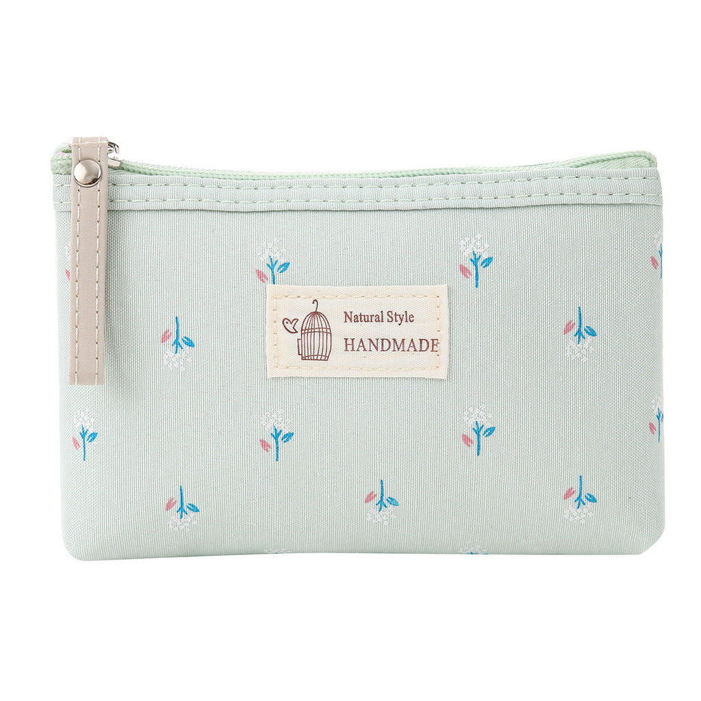Waterproof printed canvas cosmetic bag