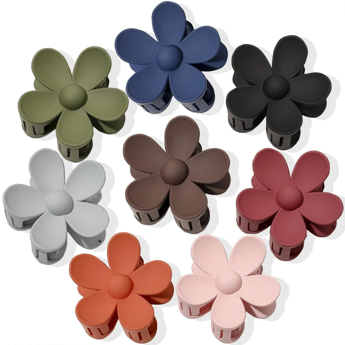 3pcs Fashion Flower Hair Clip ABS Grip Claw Clip for Women