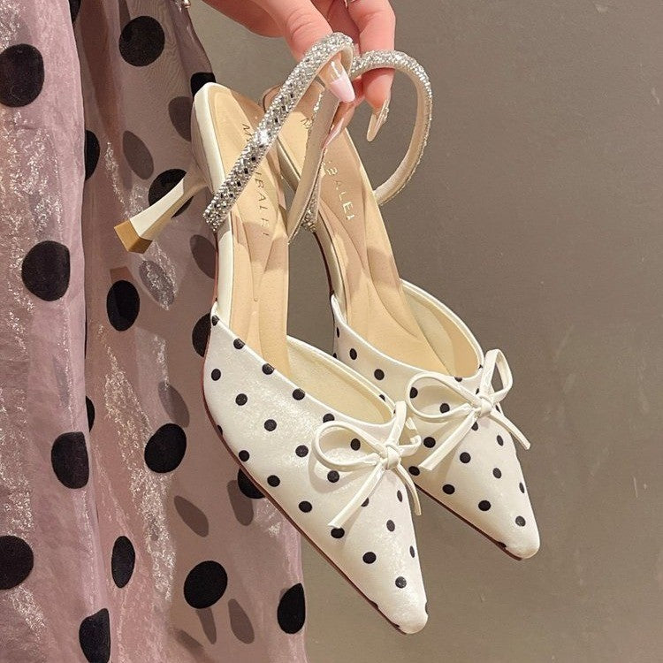 Polka-dot high heels