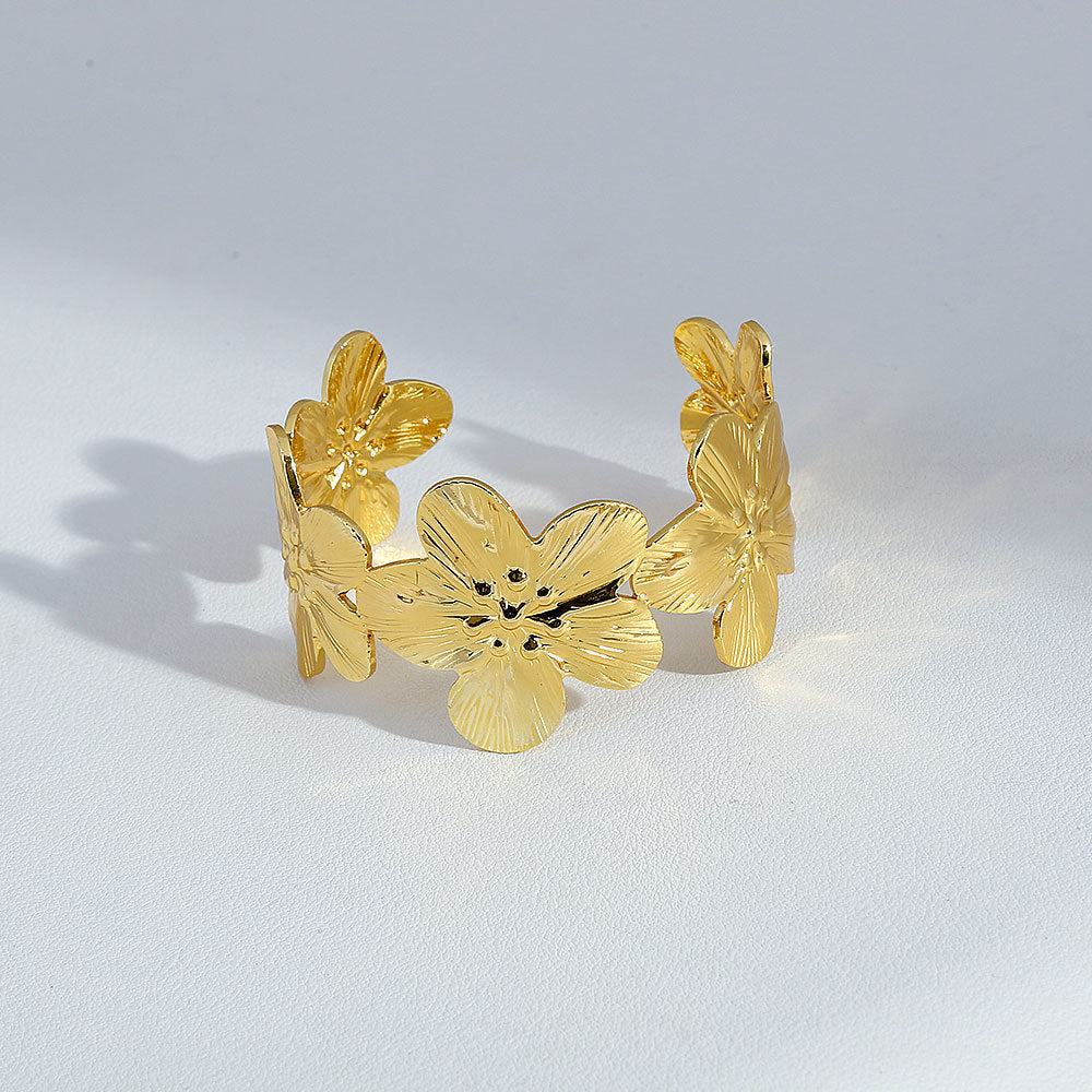 Stainless steel gold adjustable bracelet