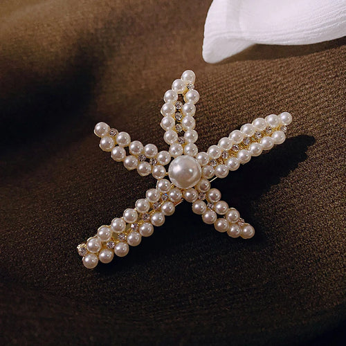 3pcs Starfish Pearl Diamond Hairpin for Women