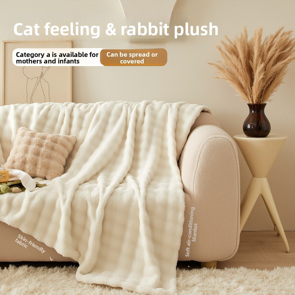 Imitation Rabbit Fur Soft Blanket