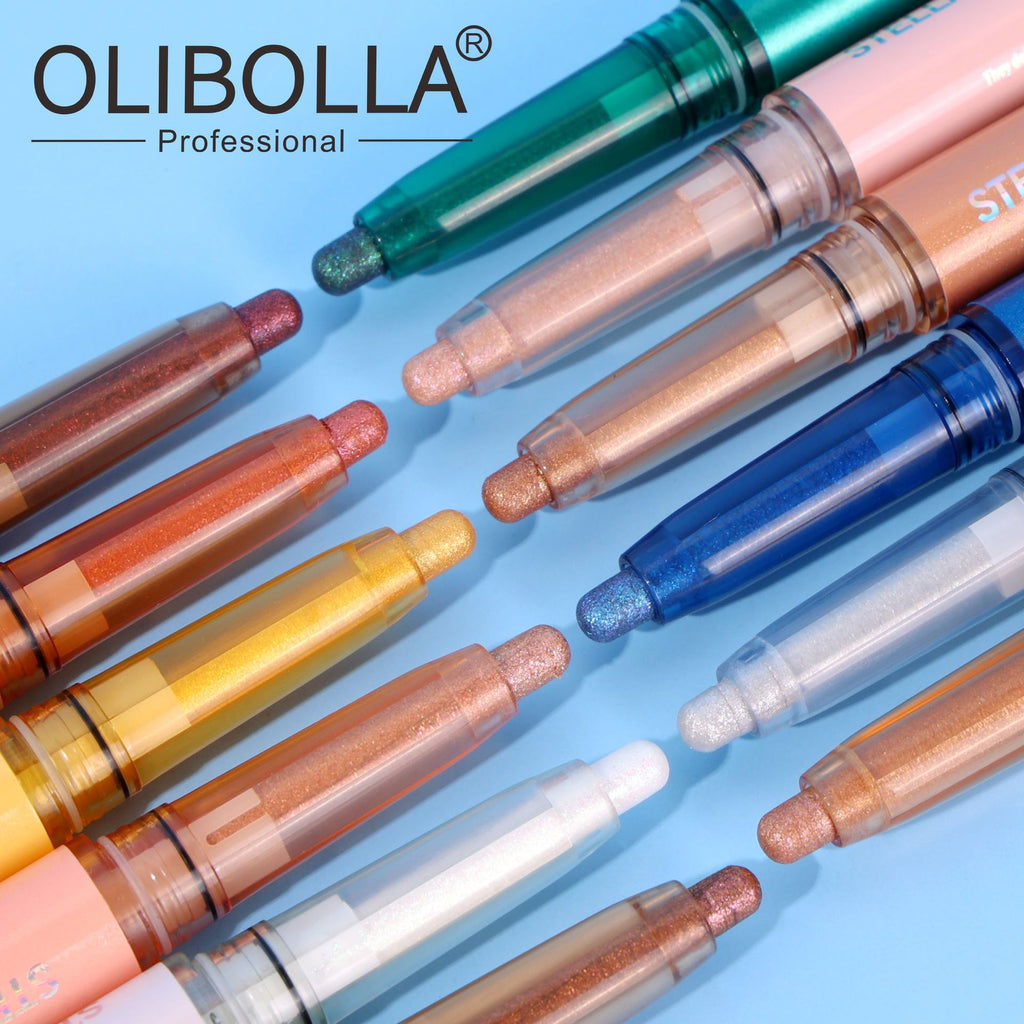 Twelve-Color High-Gloss Eye Shadow Pen