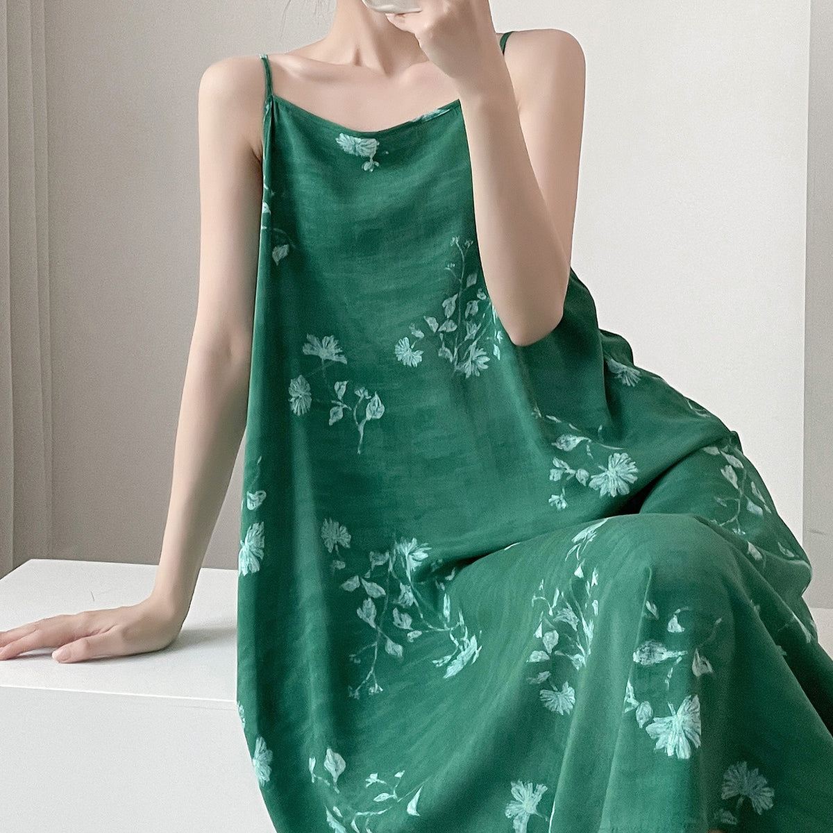 Floral Suspender Nightgown