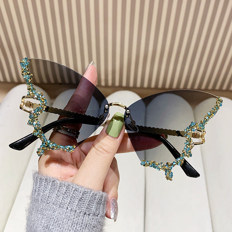 Butterfly Diamond Sunglasses UV400 Protection