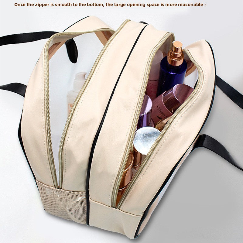 Dry-wet separation large-capacity toiletry bag