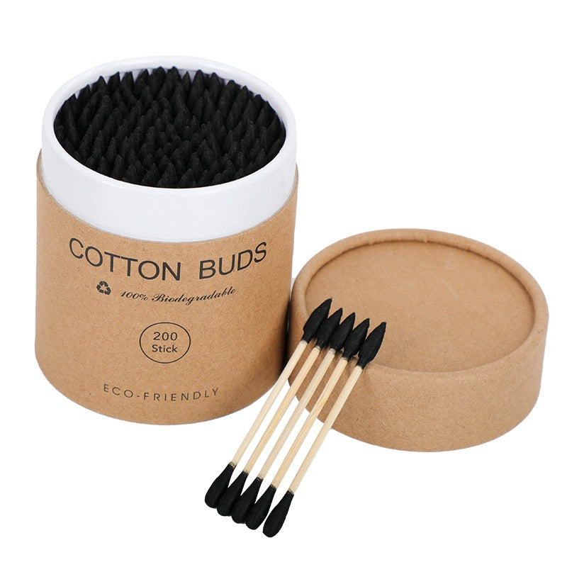 Spot 200 a round a pointed double-headed color paper boxed cotton stick disposable makeup remover ear Cotton