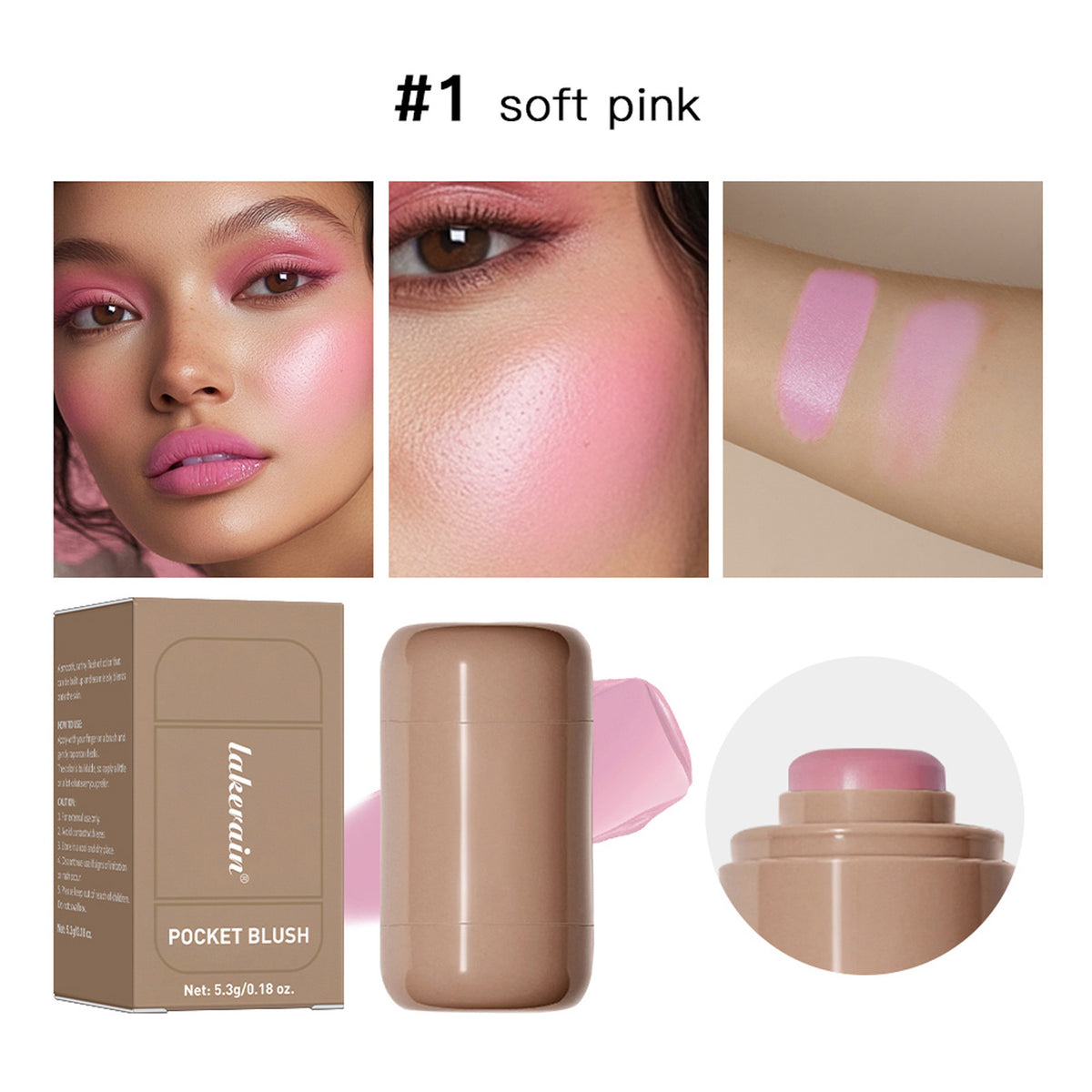 Lakerain Dual Purpose Cream Blush Stick