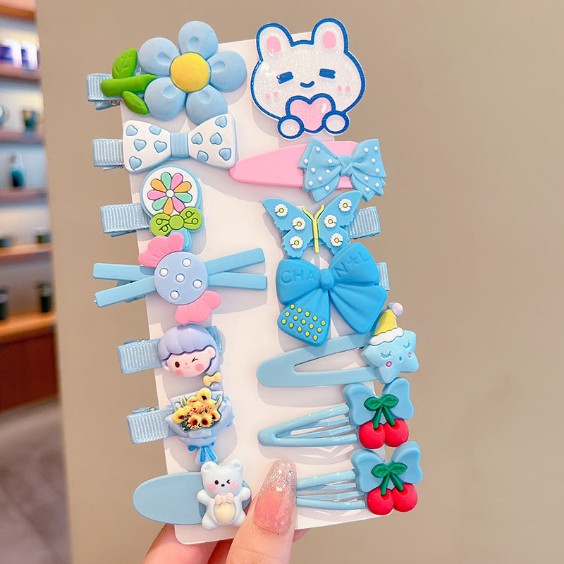 Children's Floral Hair Clips Set
