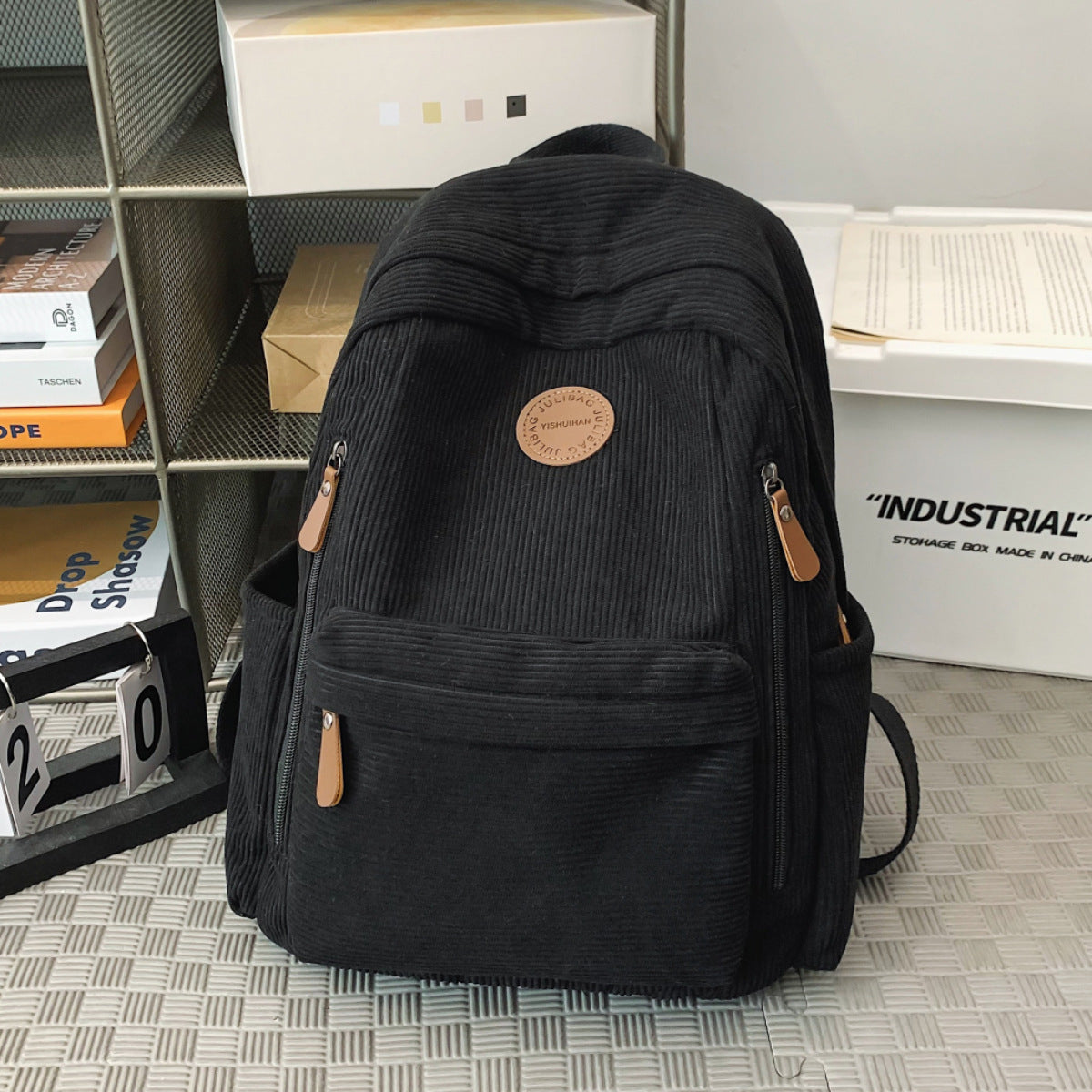 Corduroy School Backpack for Students