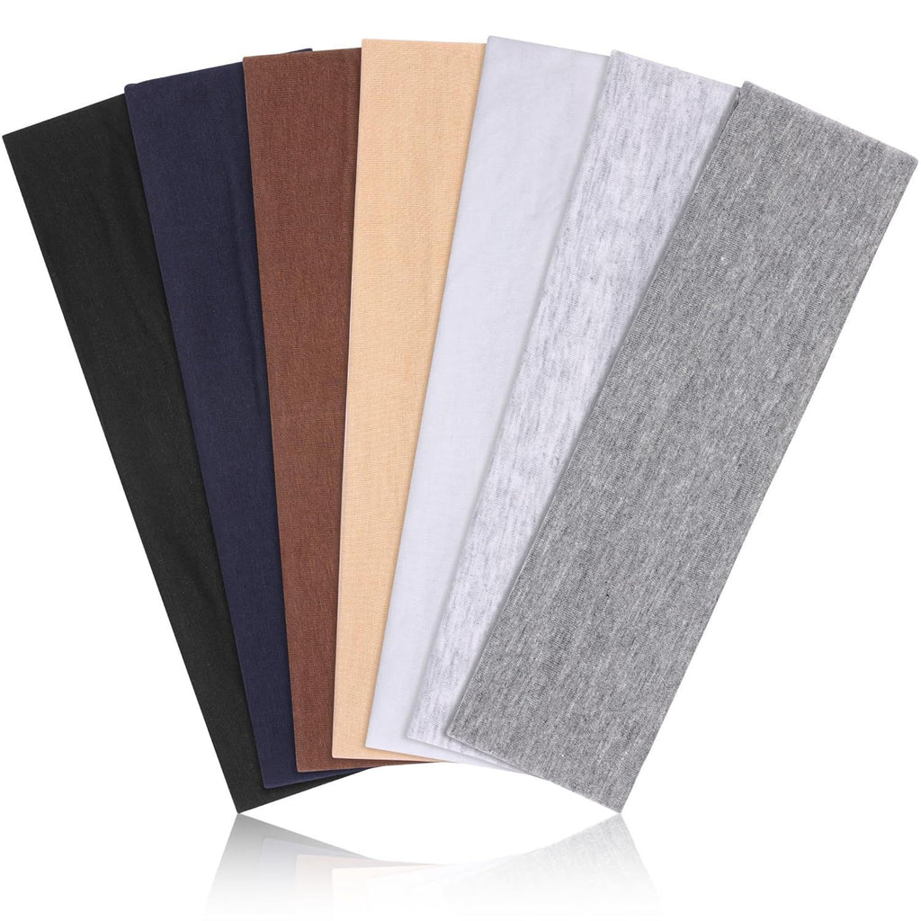 8 set of Elastic Sports Headband Sweat Absorbing Non-Slip Headwear