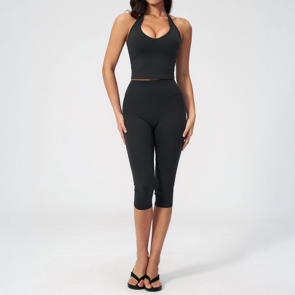 Women's Sleeveless Yoga Set Slim Fit 2 Piece Outfit