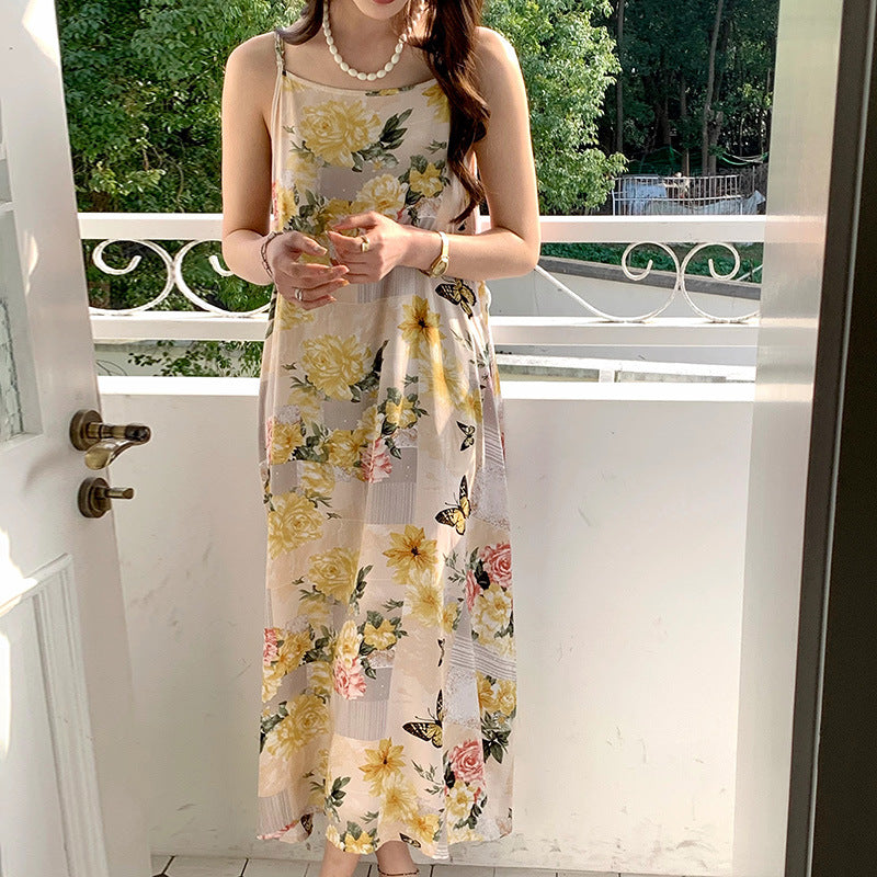 Floral Suspender Nightgown