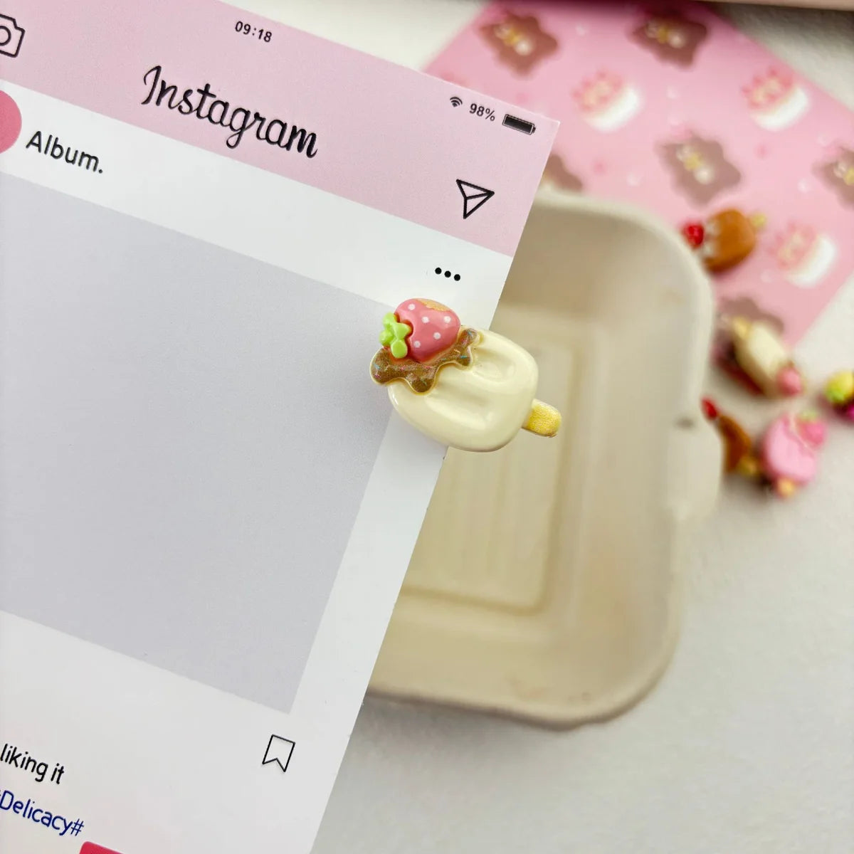 6pcs Creative Cartoon Ice Cream Hair Clip