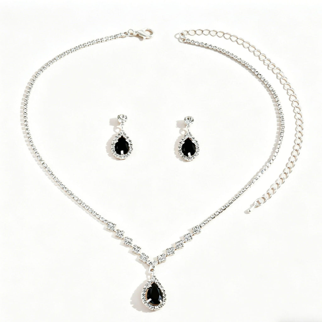 Fashion Minimalist Water Drop Pendant Necklace Earrings Bracelet Ring