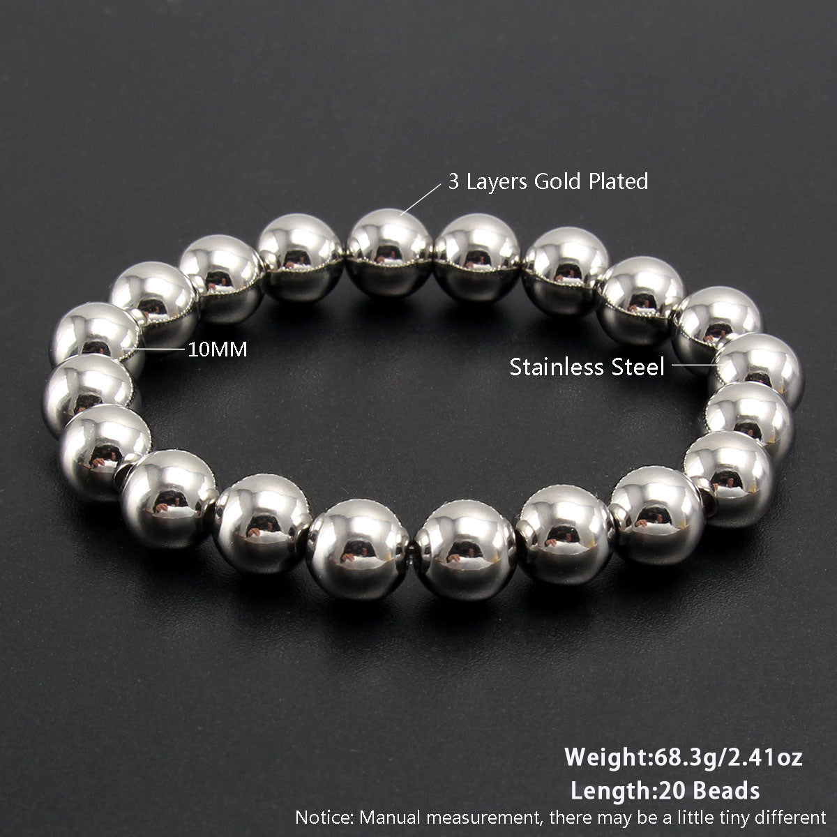Two-color Beaded Bracelet