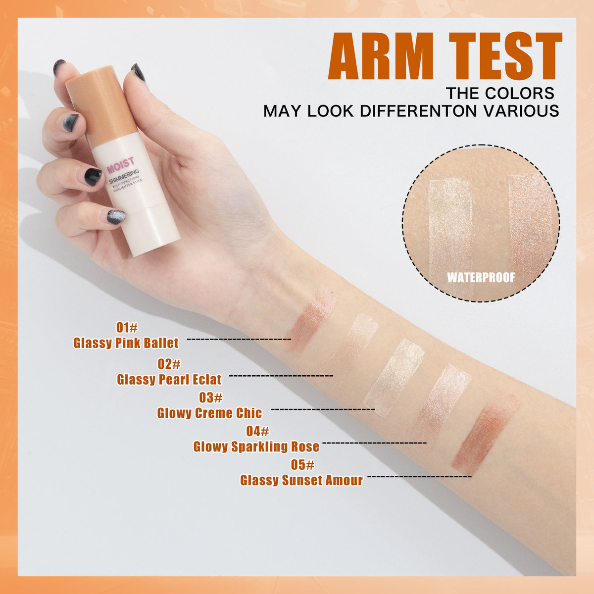 Pearlescent Highlighting Stick with Glass Shine Effect