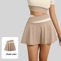 Color Block Sports Skirt with Shorts