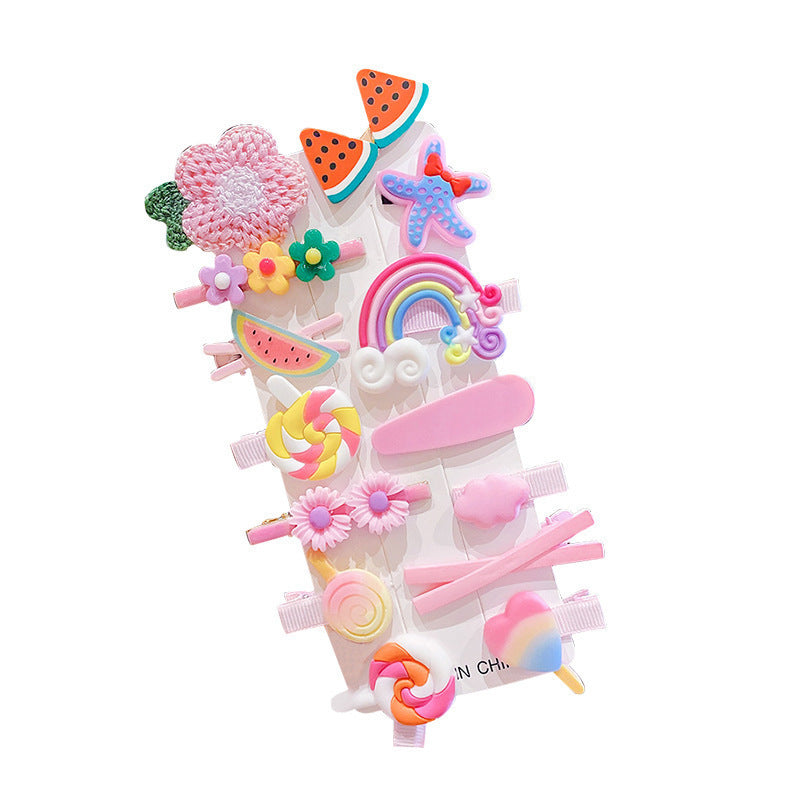 Children's Floral Hair Clips Set