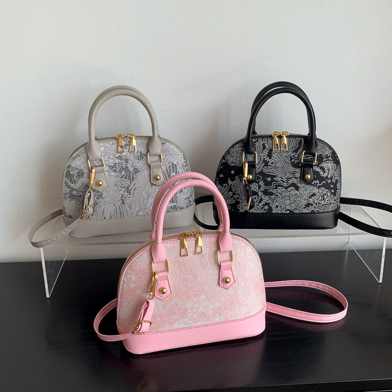 Women's Embroidered Shell Crossbody Bag
