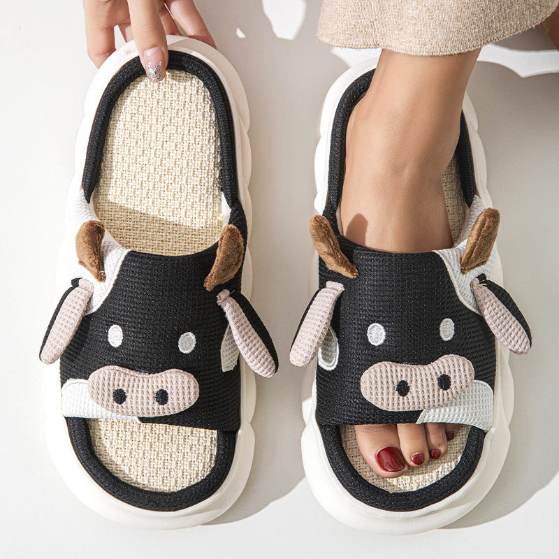Unisex Breathable Flax Linen Slippers