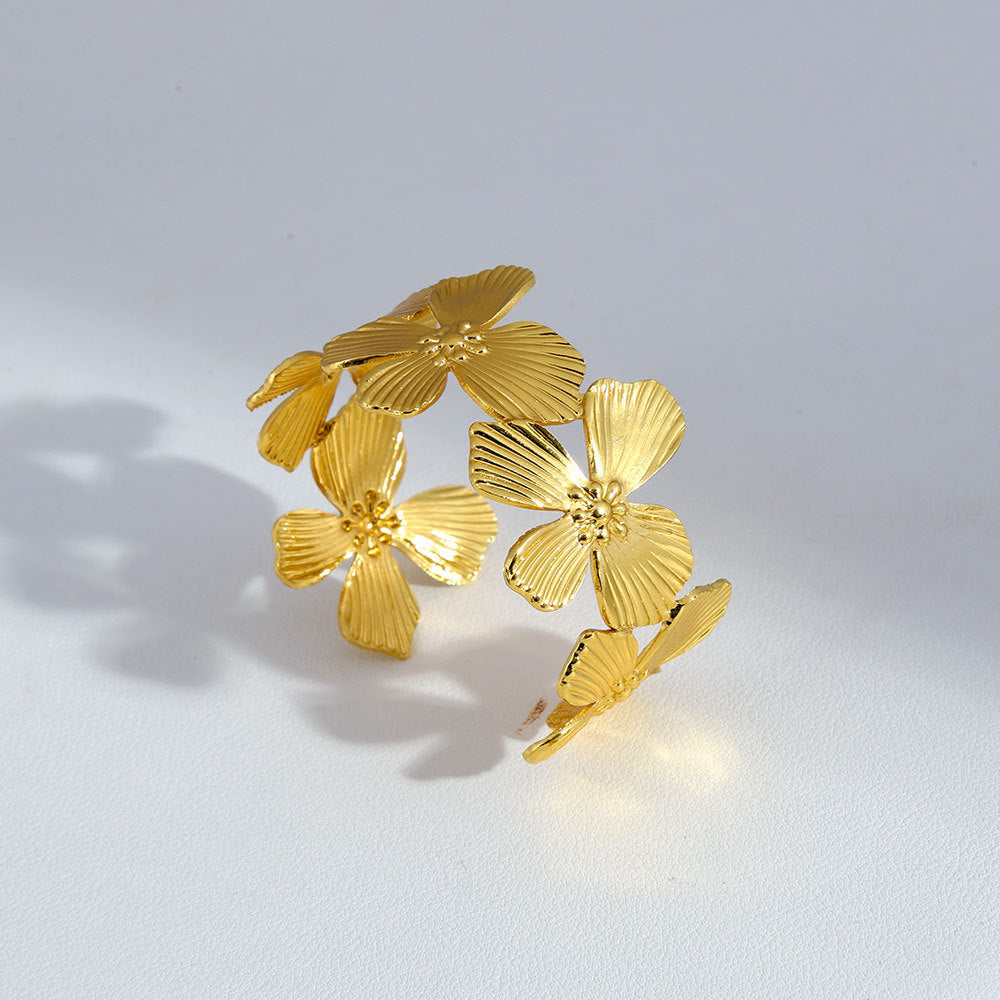 Stainless steel gold adjustable bracelet