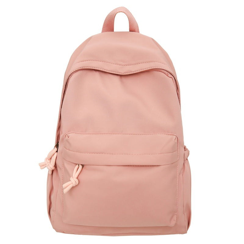 Simple Solid Color Large-Capacity Junior High School and High School Student Schoolbags Primary School Boys and Girls Fresh Backpacks