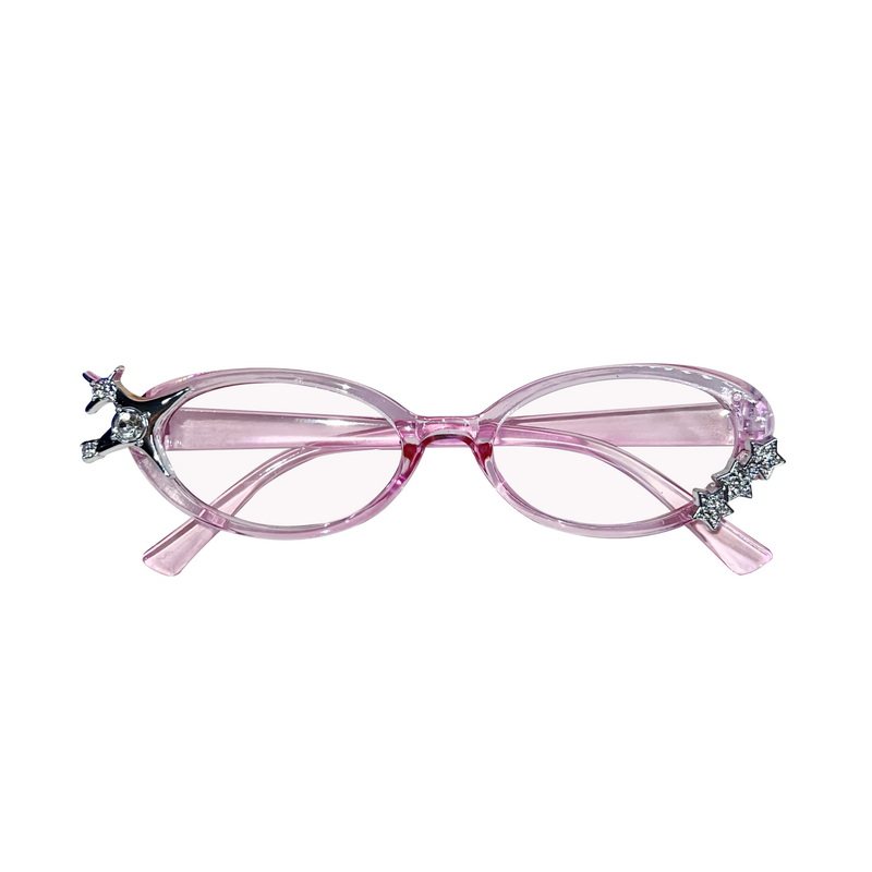 Vintage Y2K Star Pattern Pink Sunglasses