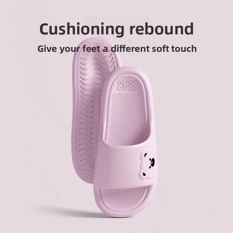 Thick-bottomed travel home portable bathroom slippers