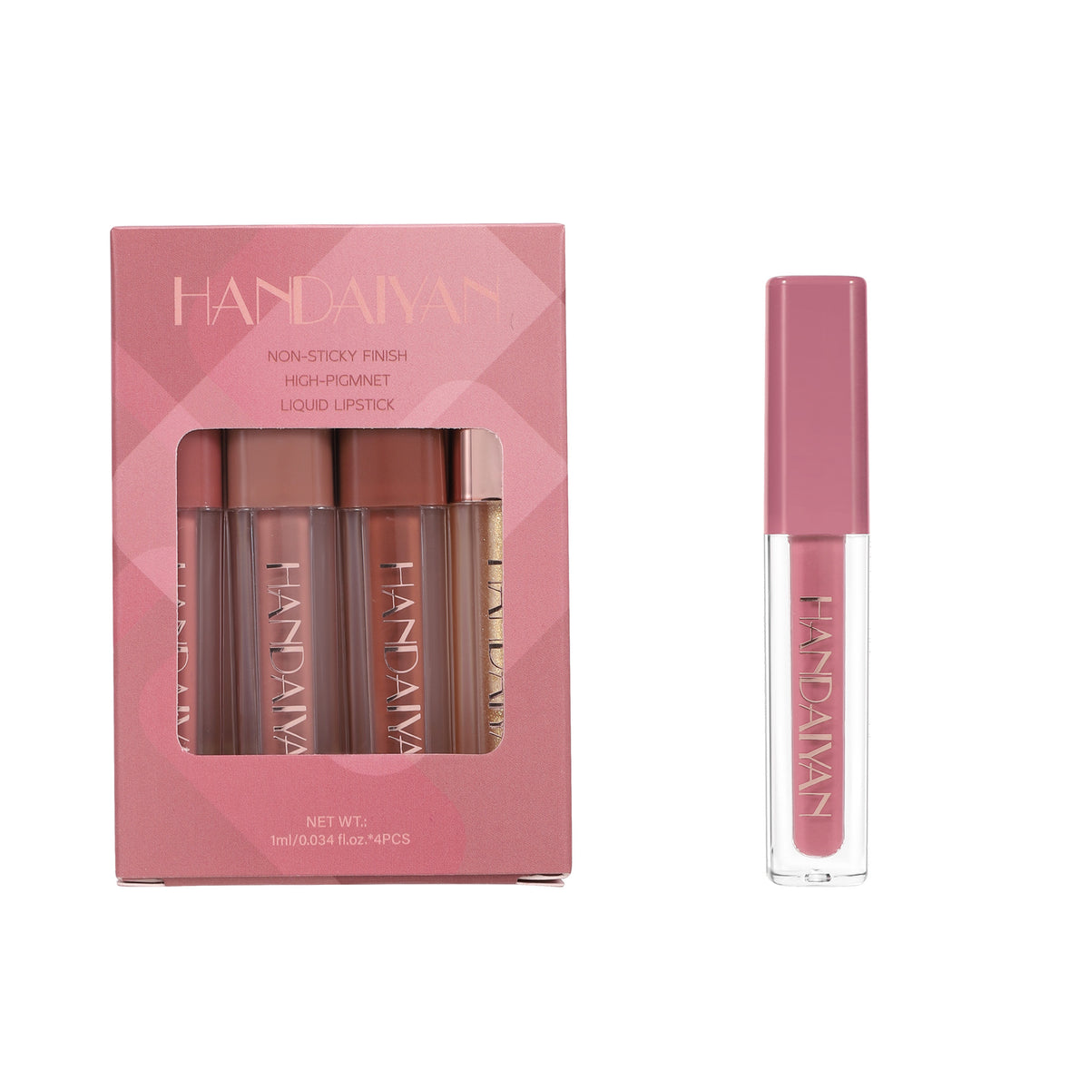 4pcs HANDAIYAN Pearl Lip Gloss