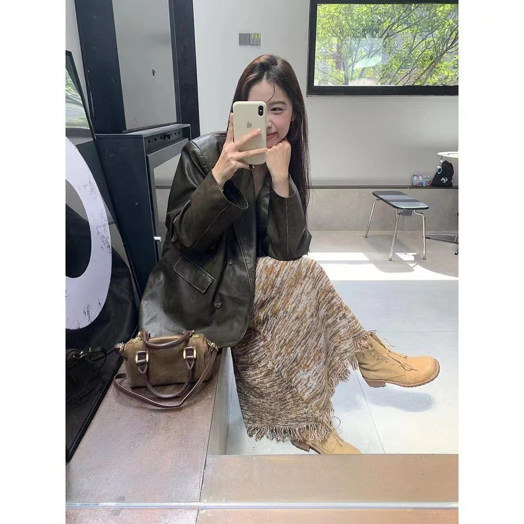 Retro Suede Pillow Shoulder Bag for Women